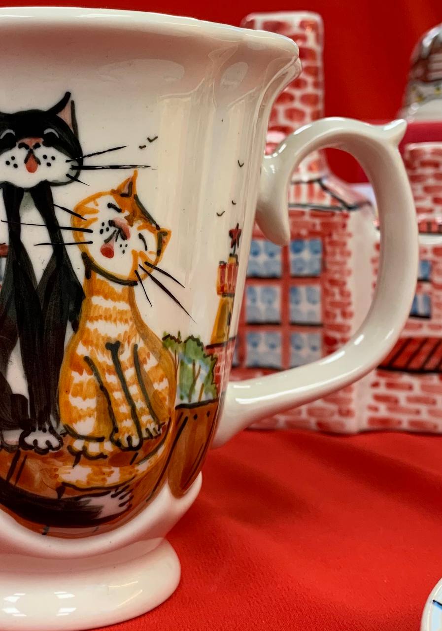 картинка Бокал Ивановские Коты от магазина Фабрика игрушек МОЯ ЗАБАВА